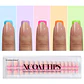 XCOATTIPS® French – Short Square Brighter Pastel Tips  - Miniatura 1