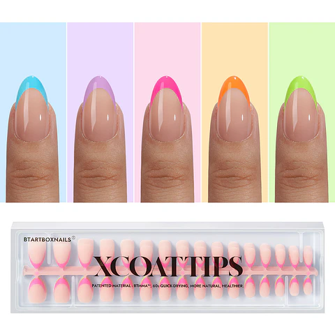 XCOATTIPS® French - Short Almond Brighter Pastel Tips