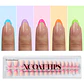 XCOATTIPS® French - Short Almond Brighter Pastel Tips - Miniatura 1