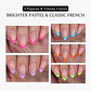 XCOATTIPS® French - Short Almond Brighter Pastel Tips - Miniatura 4
