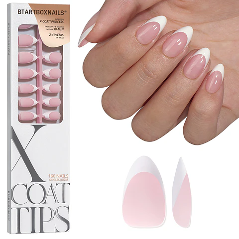 XCOATTIPS® French - Short Almond White Tips