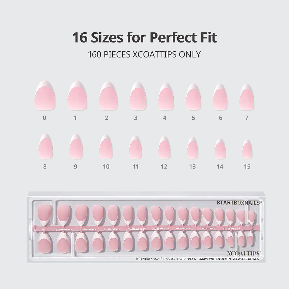 XCOATTIPS® French - Short Almond White Tips 4