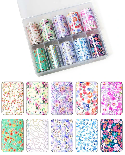 NAIL TRANSFER FOIL SET PRIMAVERA