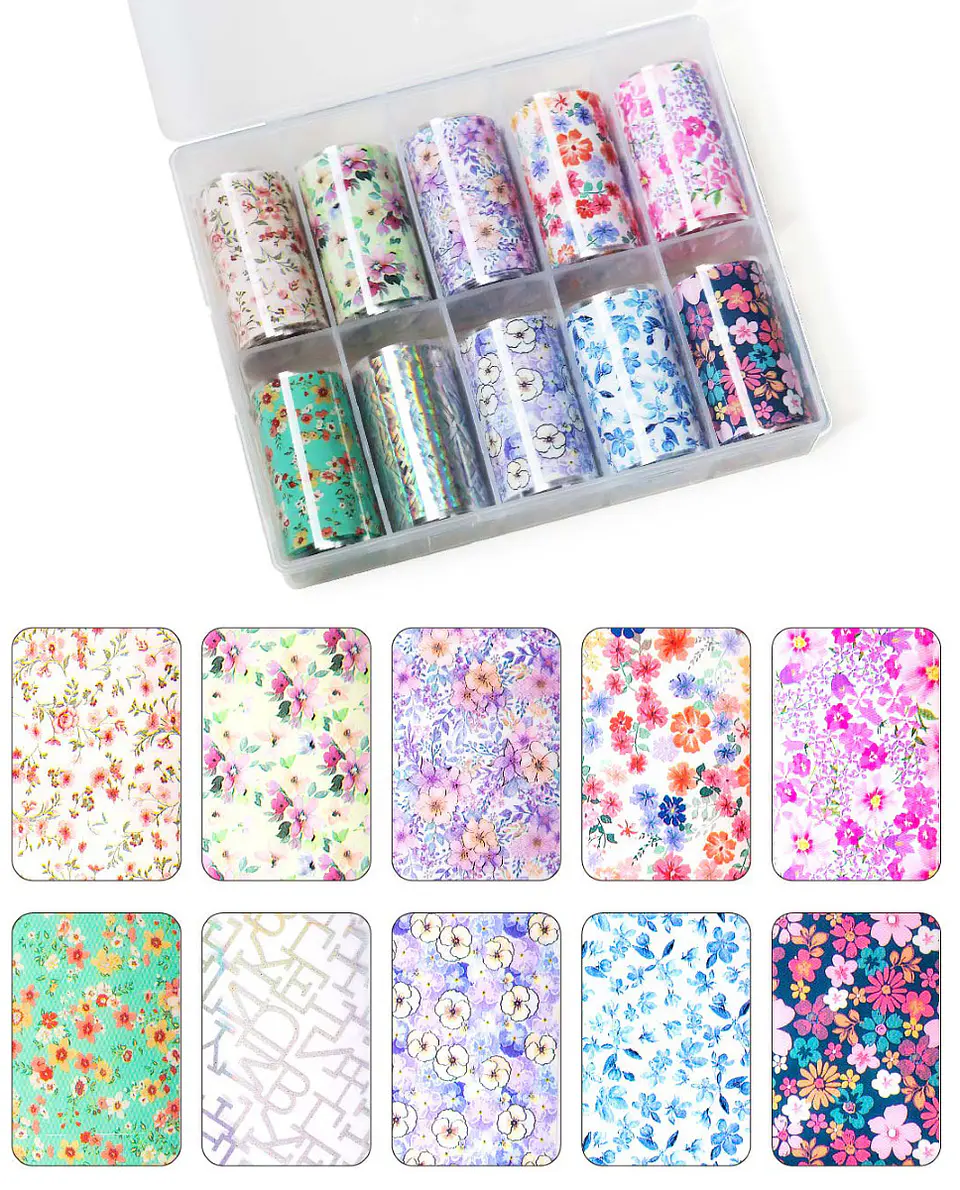 NAIL TRANSFER FOIL SET PRIMAVERA 1