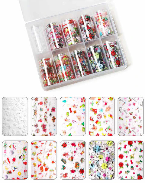 NAIL TRANSFER FOIL SET NAVIDAD