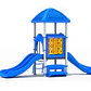 Casa de juego de exterior con triple resbalín - Miniatura 1