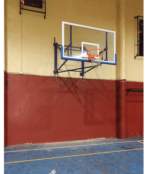 Tablero de básquetbol plegable empotrado al muro - comuna de La Unión