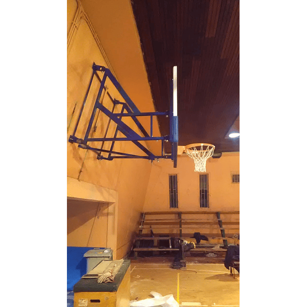Tablero de básquetbol plegable empotrado al muro - comuna de Valdivia 3