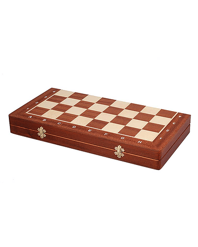 Ajedrez madera plegable (caja) de 48cm piezas clásicas ebonizadas CH95 100 E350