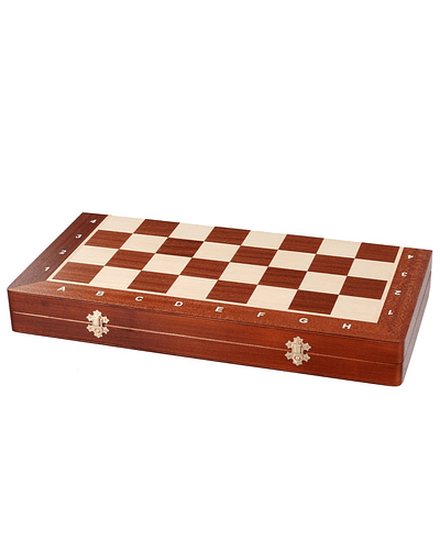 Ajedrez madera plegable (caja) de 48cm piezas modelo Francés ebonizadas CH95 102 E350 