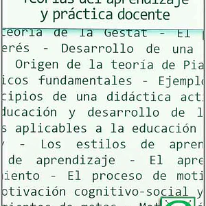 Teorías Del Aprendizaje Y Práctica Docente