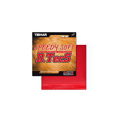 Goma de tenis de mesa Tibhar Speedy Soft D.TeCs 2.0 mm - poro corto - Rojo