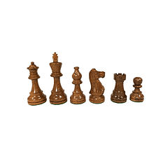 Tablero de ajedrez de madera de 52 cm fijo con piezas de madera modelo American Staunton Acacia Rey 9,5 cm (34 piezas)