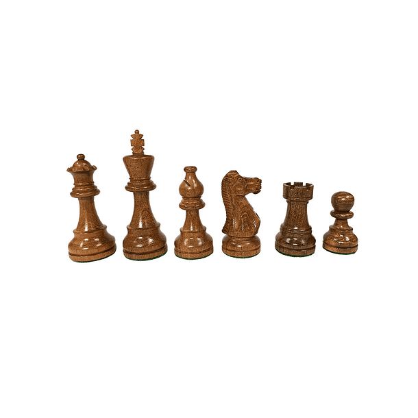 Tablero de ajedrez de madera de 52 cm fijo con piezas de madera modelo American Staunton Acacia Rey 9,5 cm (34 piezas) 2