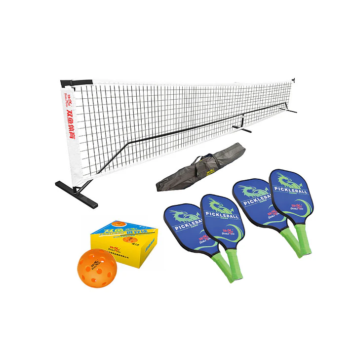 Set de Pickleball Full (4 raquetas PK003 + 4 pelotas Outdoor + malla) 1