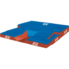 Colchoneton para salto con garrocha (pértiga) 8 m x 6m x 0.81 m certificado WA (ex IAAF)