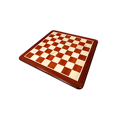 Tablero de ajedrez de madera redwood esquinas redondeadas de 53,5 cm fijo con piezas Kings Bridal doble dama