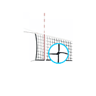 Malla de vóleibol profesional con par de antenas fabricada en Italia 1
