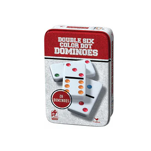 Dominó (doble 6) con puntos de colores - 28 piezas