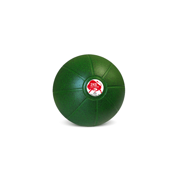 Balón Medicinal 2 KG Verde, 19 cm, Marca Trial