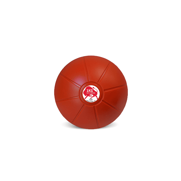 Balón Medicinal 1 KG Rojo, 19 cm, Marca Trial
