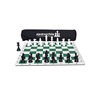 Set de ajedrez tablero de goma con piezas y bolso 2