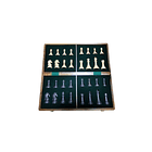 Tablero de ajedrez plegable de madera de nogal negro 45x45 cm con piezas plásticas SF-152 2