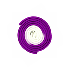 Cuerda de gimnasia rítmica VENTURELLI (Certificada FIG) morado blanco - 3 m  2