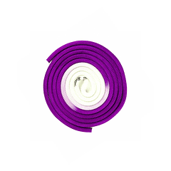Cuerda de gimnasia rítmica VENTURELLI (Certificada FIG) morado blanco - 3 m 