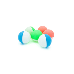 Pelotas de tenis de mesa Tibhar Fun Balls bicolor para aprender efectos (6 unidades)
