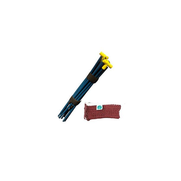 Malla de bádminton 410 cm con base marca Jinque 3