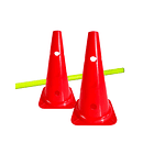 Set conos perforados con barra  (2 conos rojos + 1 barra amarilla) 1