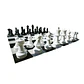 Ajedrez Gigante con tablero de alto tráfico (no nylon) - piezas negro/blanco - Miniatura 2