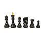 Piezas madera Rey 10,5 cm Ebonizadas modelo Zagreb - Ebonised Boxwood doble dama (34 piezas) - Miniatura 1