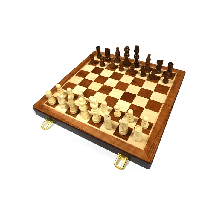 Ajedrez madera plegable (caja) de 30cm magnético 1