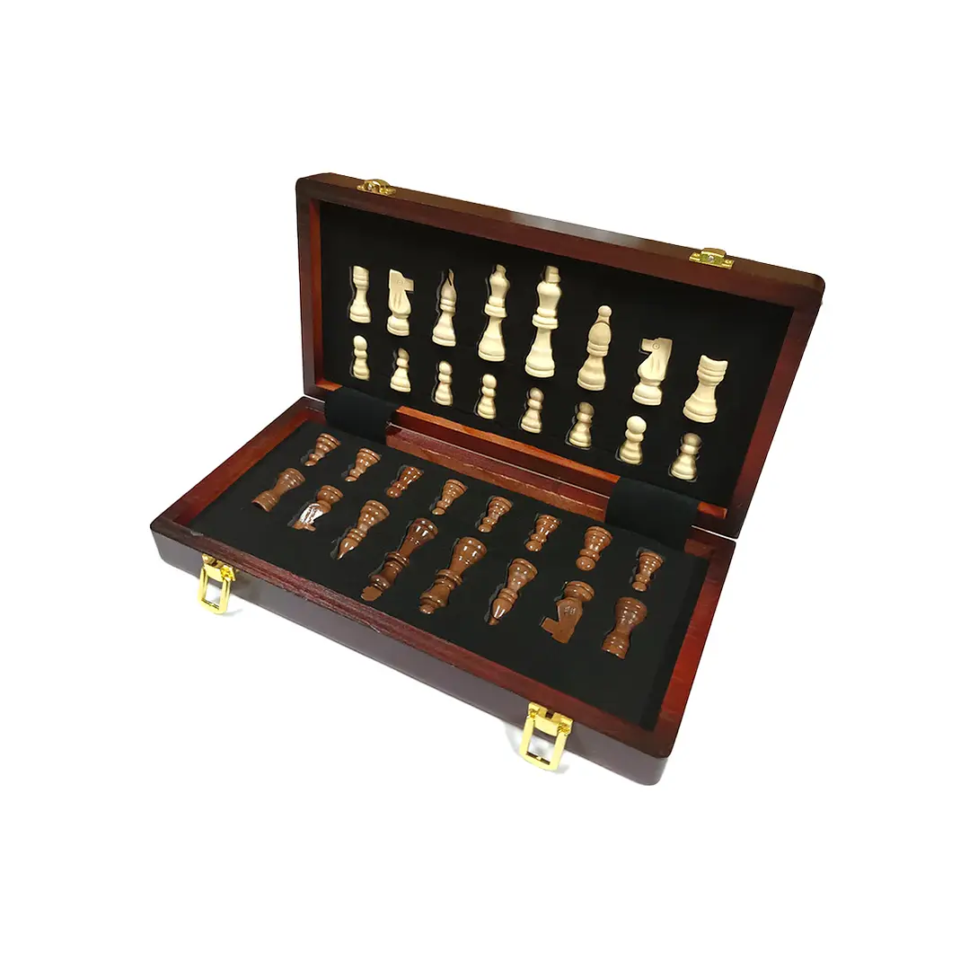 Ajedrez madera plegable (caja) de 30cm magnético 3