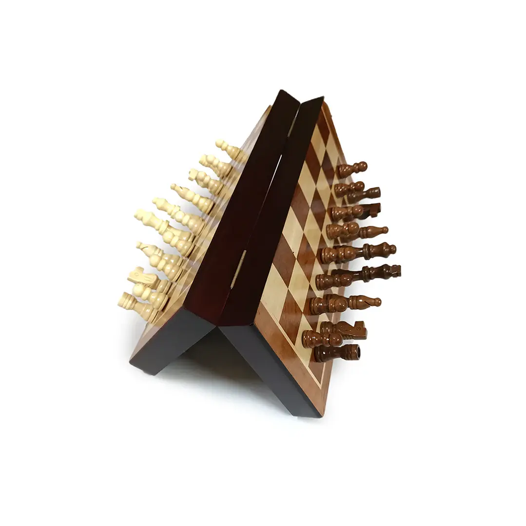 Ajedrez madera plegable (caja) de 30cm magnético 4