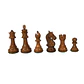 Tablero de ajedrez de madera de 52 cm fijo con piezas de madera modelo Kings Bridal  Rey 9,5 cm (34 piezas) - Miniatura 2