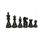 Piezas madera Rey 9,5 cm modelo American Stauton - Ebonizadas doble dama (34 piezas) - Miniatura 1