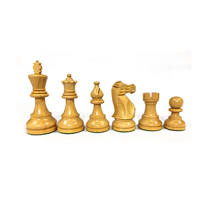 Piezas madera Rey 9,5 cm modelo American Stauton - Anjanwood doble dama (34 piezas)