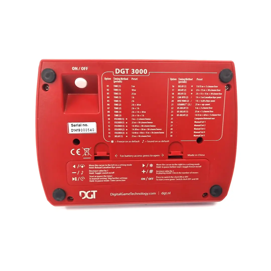 Reloj de ajedrez DGT 3000  - Oficial de la FIDE 4
