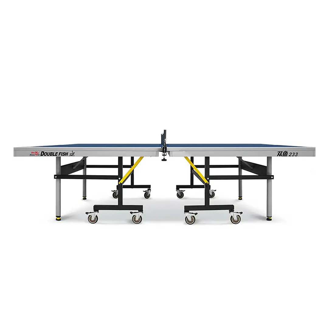Mesa de Tenis de Mesa Móvil  25 mm Double Fish modelo 233 aprobada por ITTF azul (incluye malla) 3