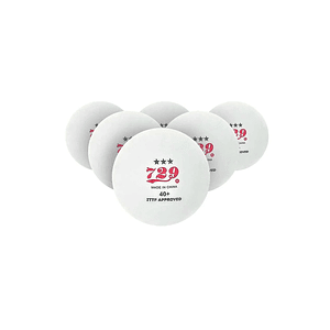 Pelotas de tenis de mesa marca 729 tamaño 40+ 3 estrellas (6 unidades)