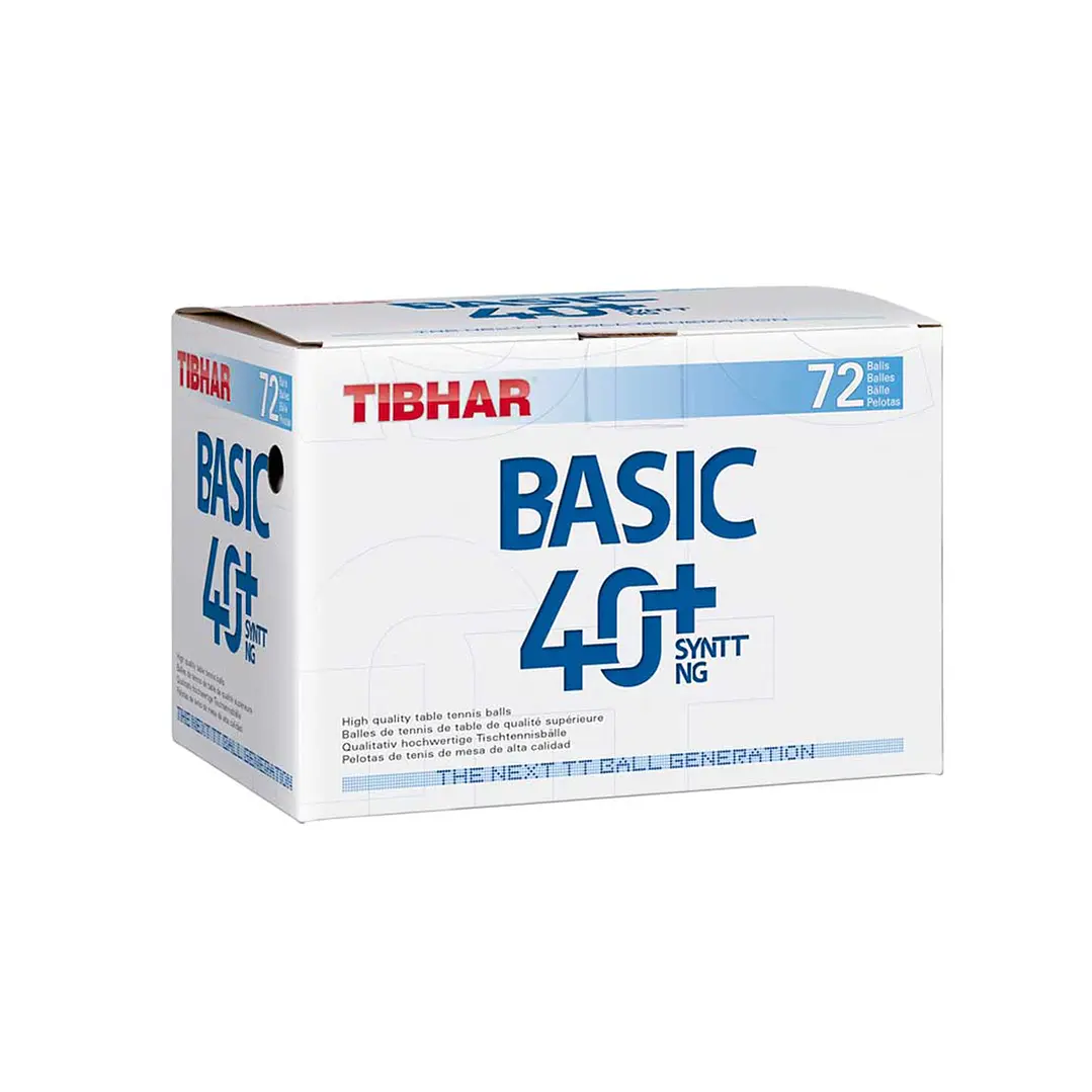 Pelotas de tenis de mesa Tibhar Basic 40+ Synt NG de entrenamiento (72 unidades) 1