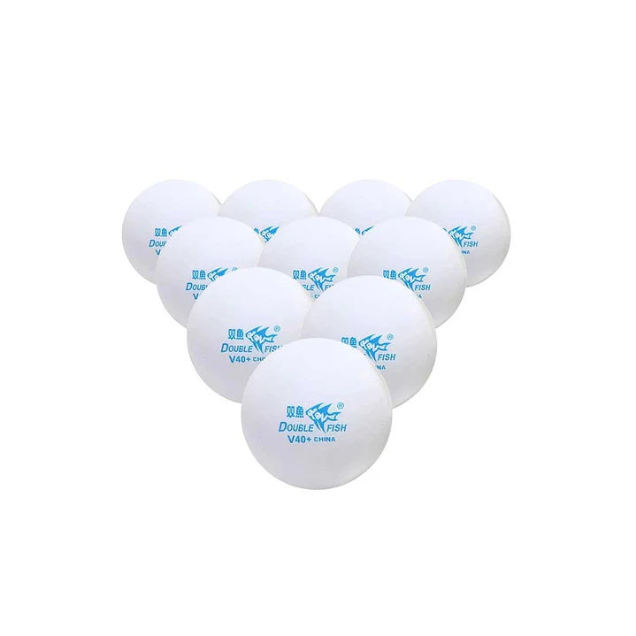 Pelotas de tenis de mesa marca Double Fish modelo V-40 (caja 100 unid.) blancas 2