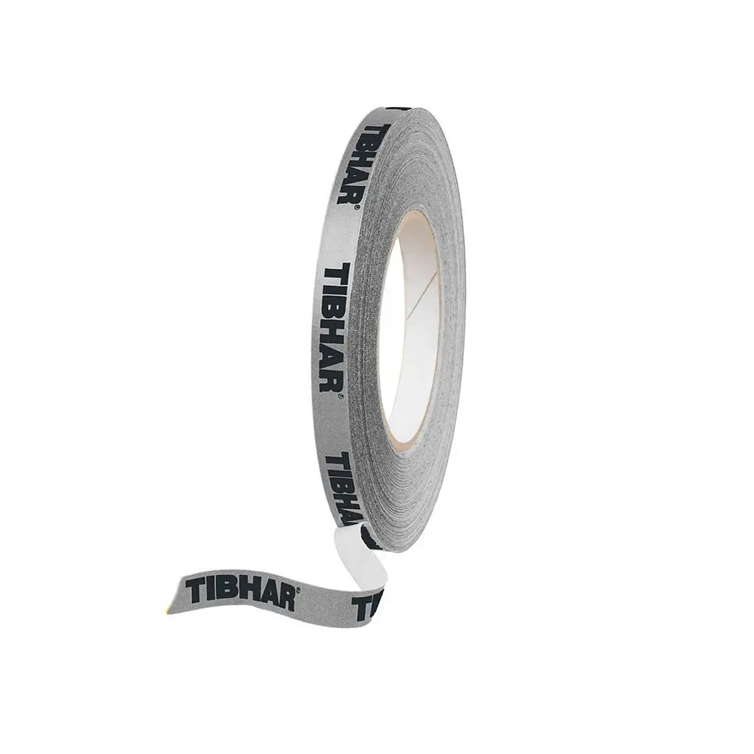 Cinta de 50 metros para maderos de tenis de mesa Tibhar Classic 12 mm espesor - color gris/negro  1