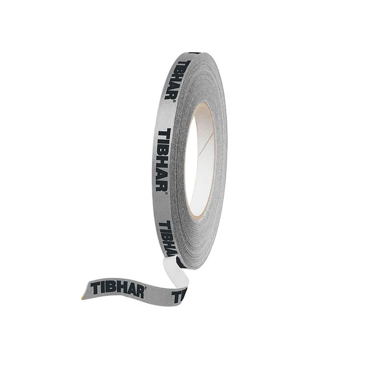 Cinta de 50 metros para maderos de tenis de mesa Tibhar Classic 12 mm espesor - color gris/negro  1