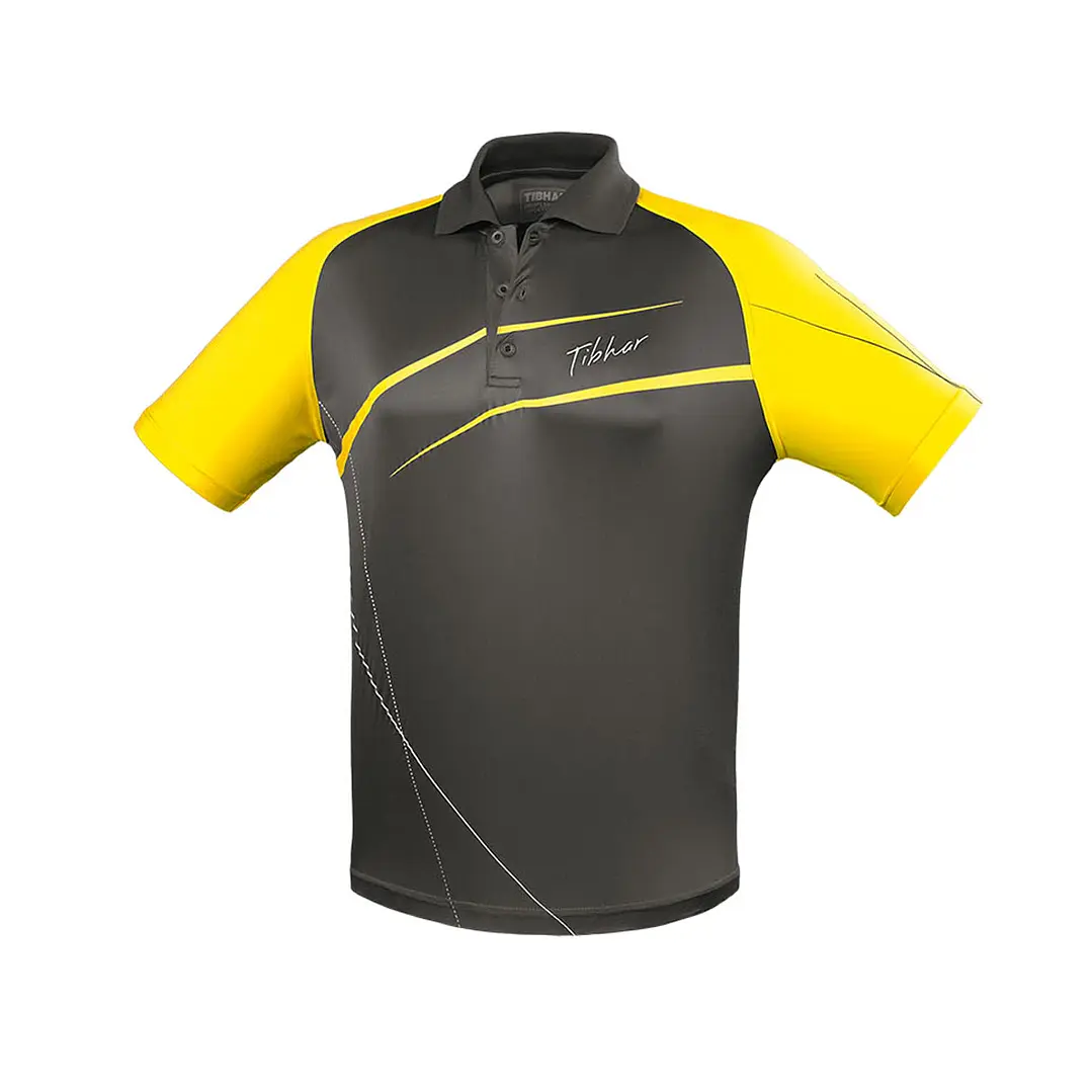 Polera Tibhar Orbit hombre - Gris/Amarillo 1