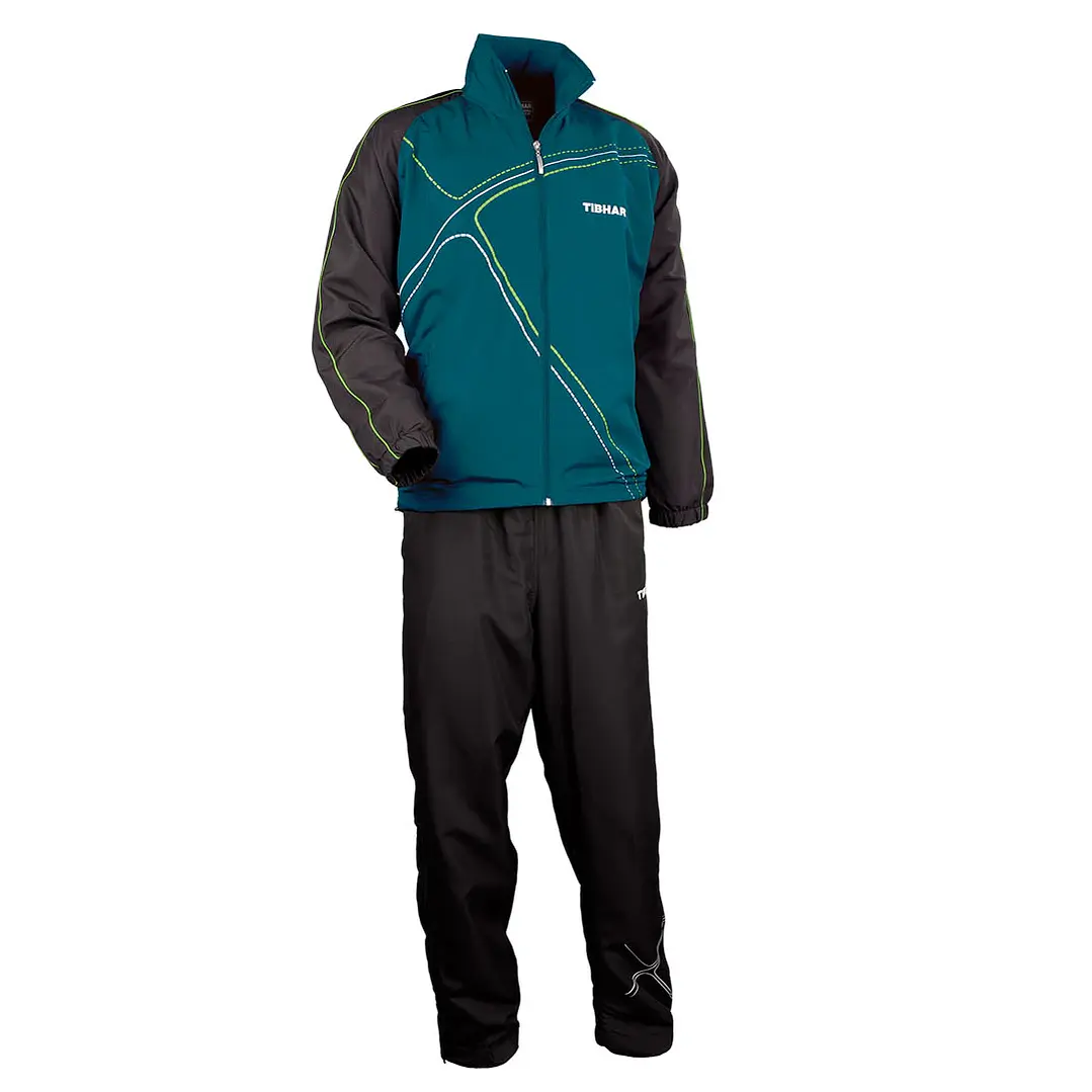 Buzo de tenis de mesa Tibhar Metro - negro/verde petroleo 1