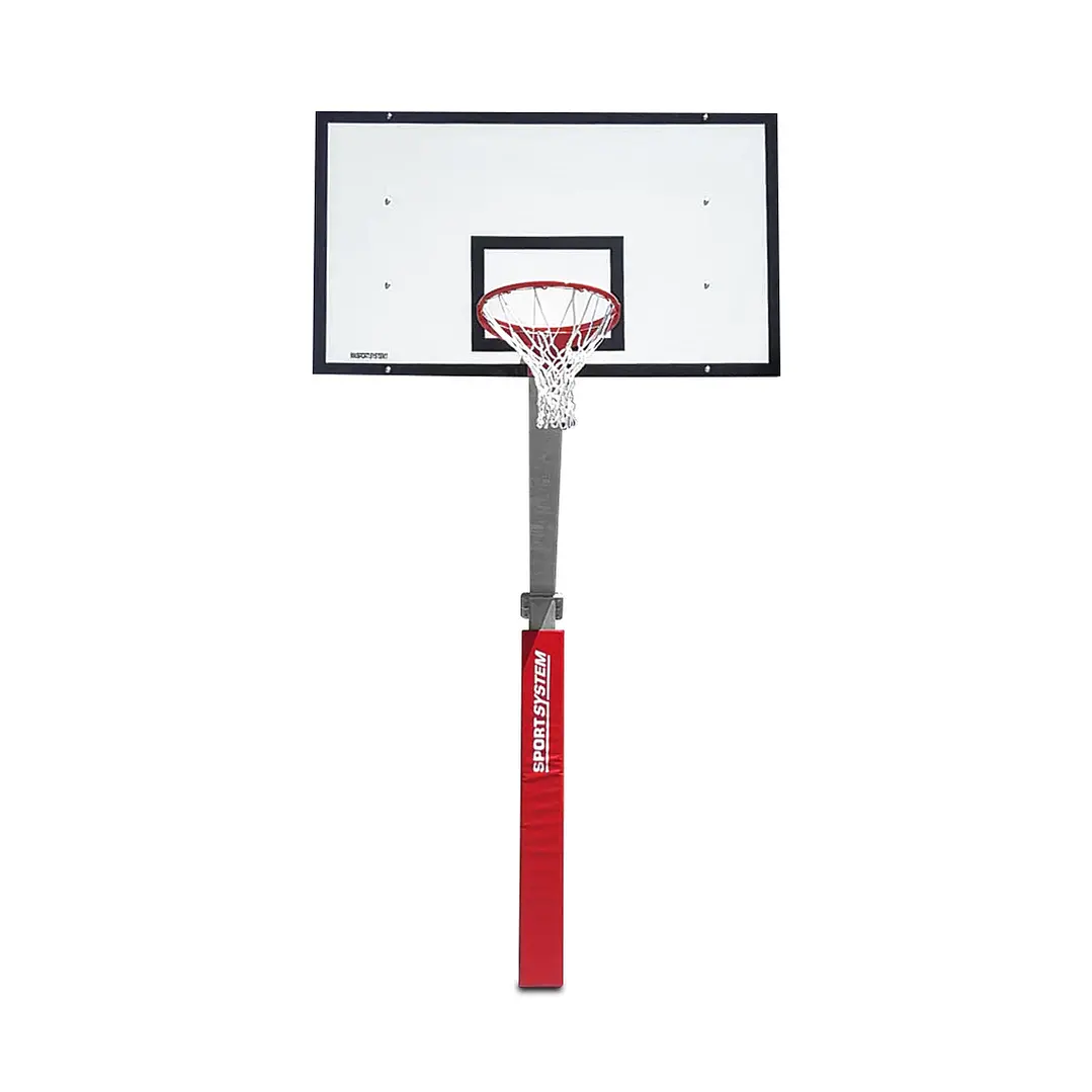 Tablero de básquetbol con poste fijo 225 cm de proyección 2